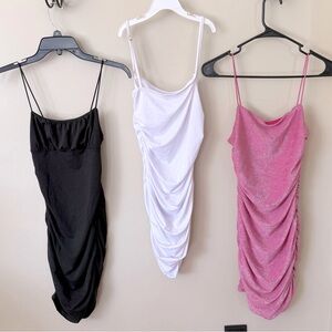Bundle- SHEIN Ruched Mini Slip Dresses